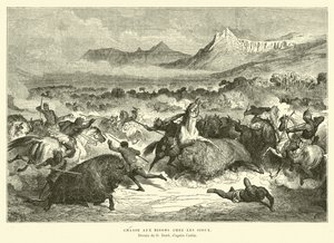 スーハンティングバッファロー 作： Gustave Dore